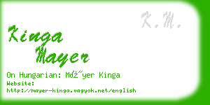 kinga mayer business card